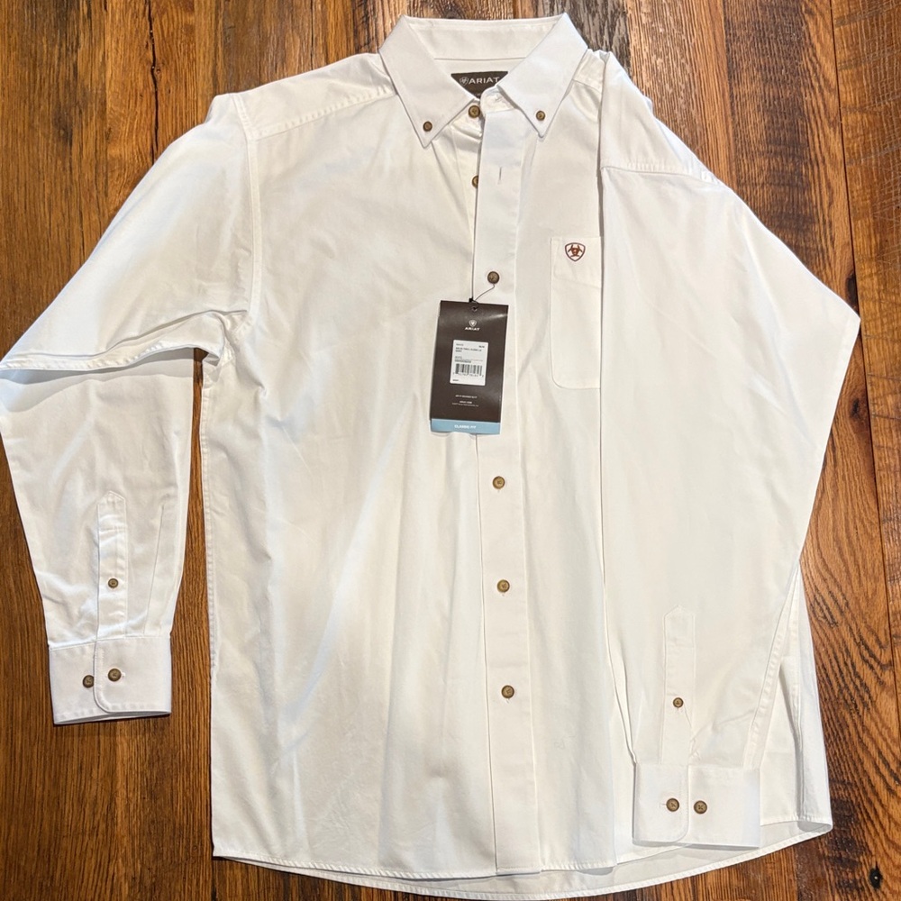 Ariat Men's White Button Down Shirt